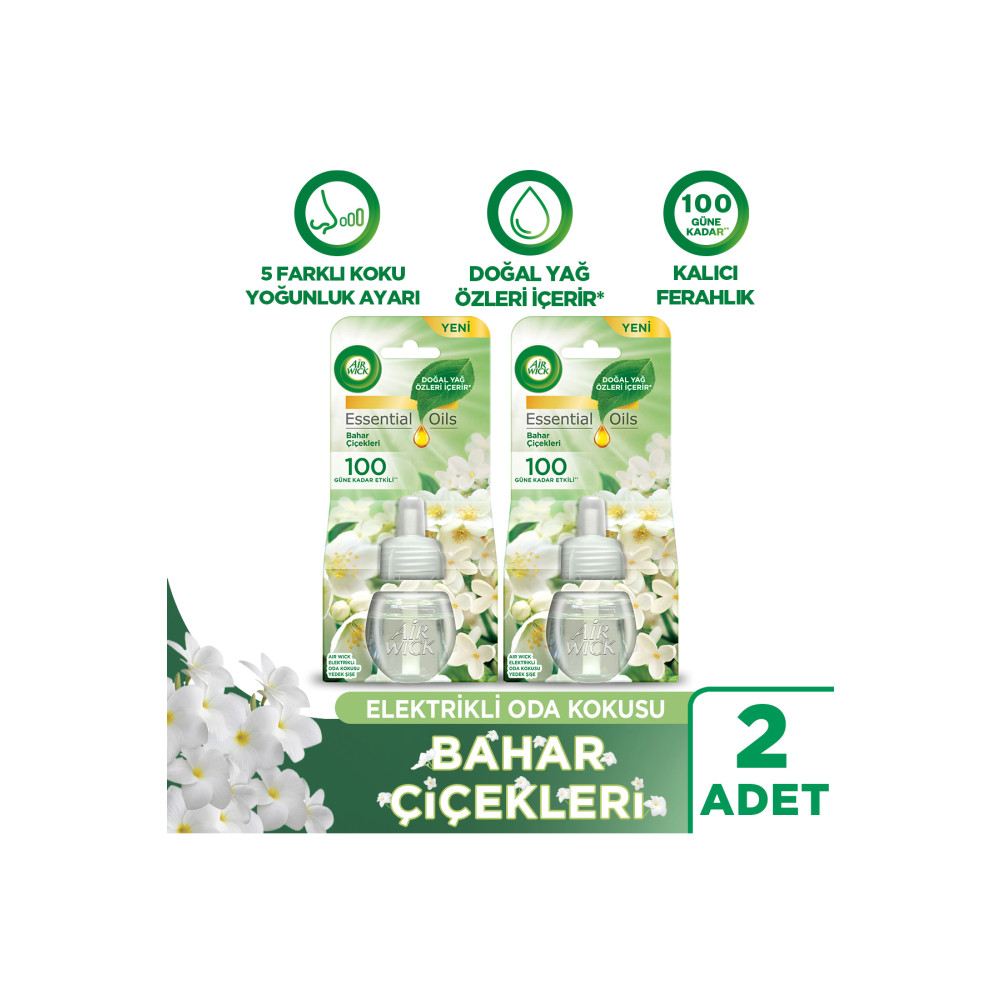 Air Wick Elektrikli Oda Kokusu Yedek Şişe Bahar Çiçekleri X 2 Deterjan ve Temizlik Ürünleri Fiyatı