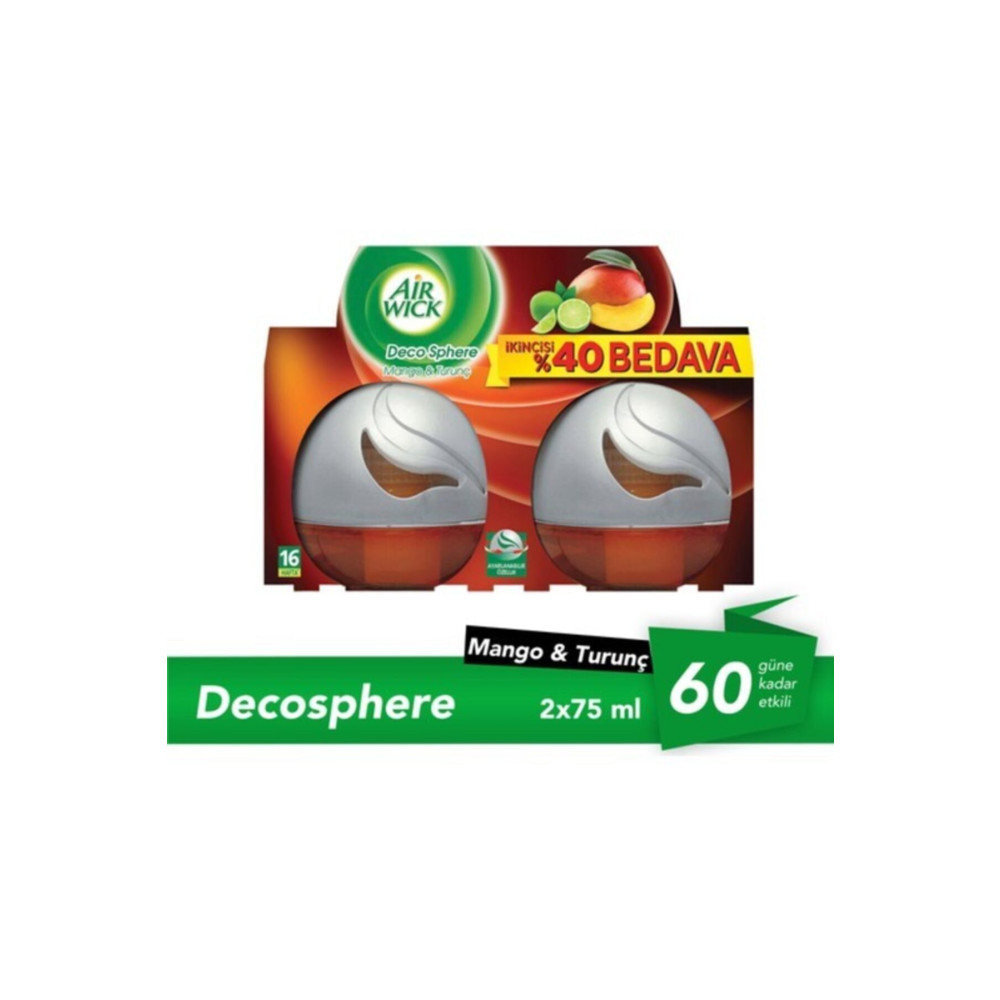 Air Wick Oda Kokusu Decosphere Mango 2li Paket 75 ml Deterjan ve Temizlik Ürünleri Fiyatı