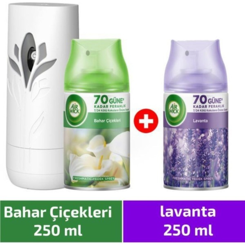 Air Wick Oda Kokusu Freshmatic Makine + Yedek 250 ml Bahar Çiçekleri + Yedek 250 ml Lavanta Oda Kokusu Fiyatı