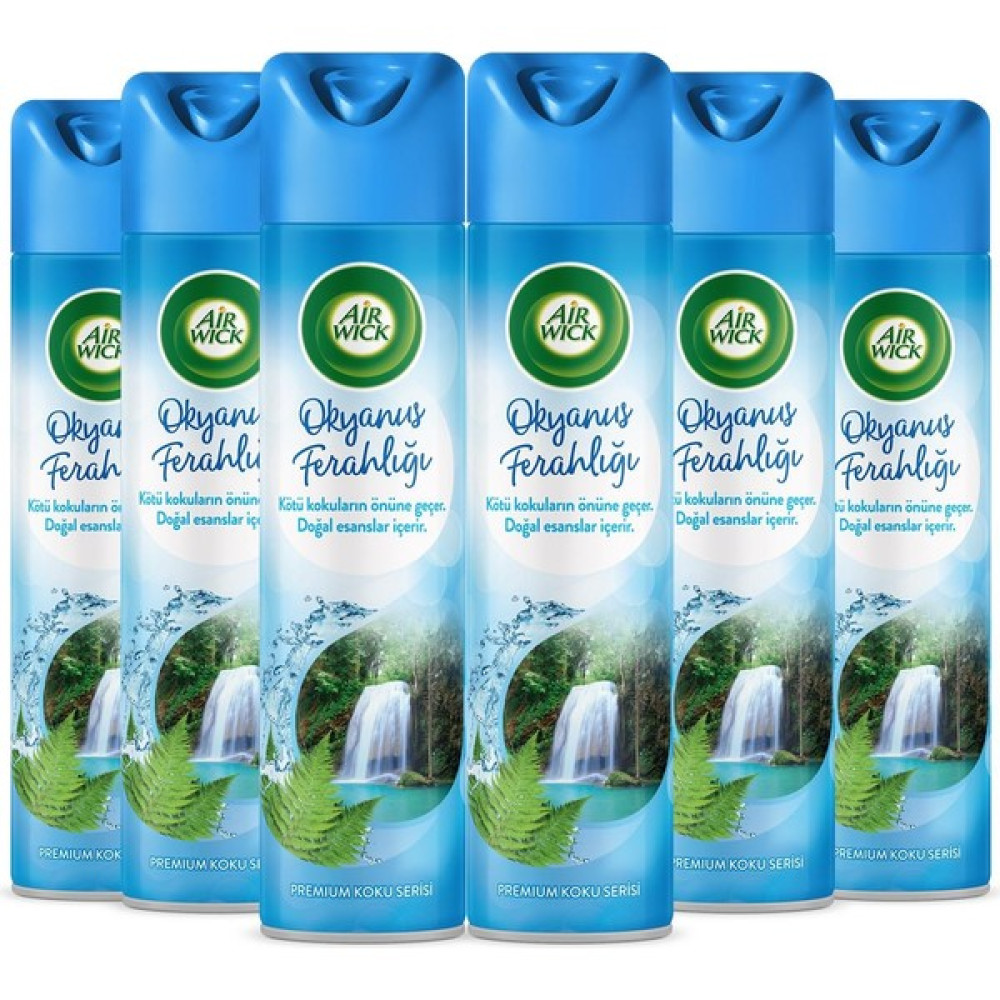 Air Wick Sprey Aerosol Okyanus Ferahlığı Oda Kokusu 6 x 300 ml Oda Kokusu Fiyatı