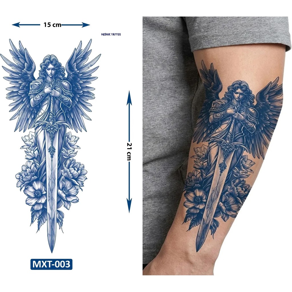 Airbrush Tattoo Adalet Meleği Yarım Kol Bacak Dövmesi 21X15 cm SSD / Solid State Drive Fiyatı