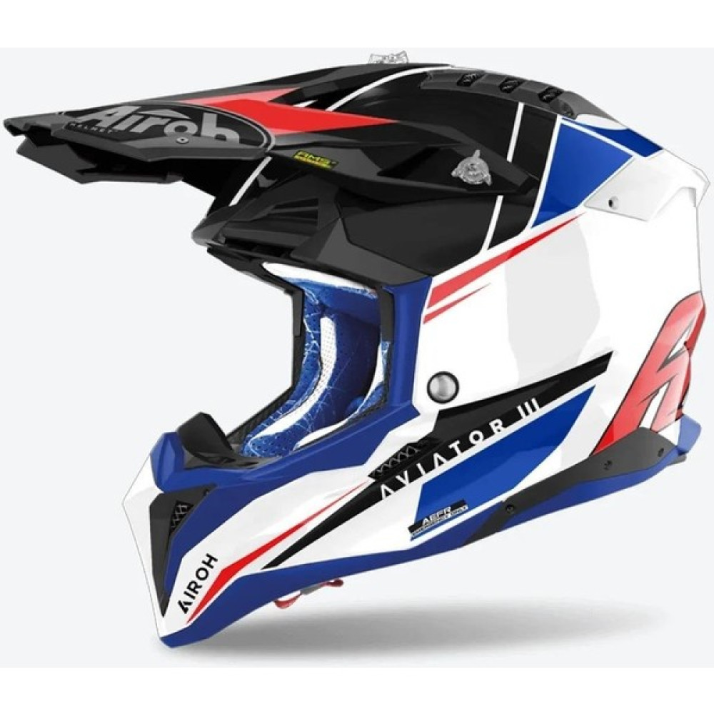 Aıroh Avıator 3 Push Blue Red Gloss Kask - L Motorsiklet Sürücü Koruyucu Aksesuarlar Fiyatı