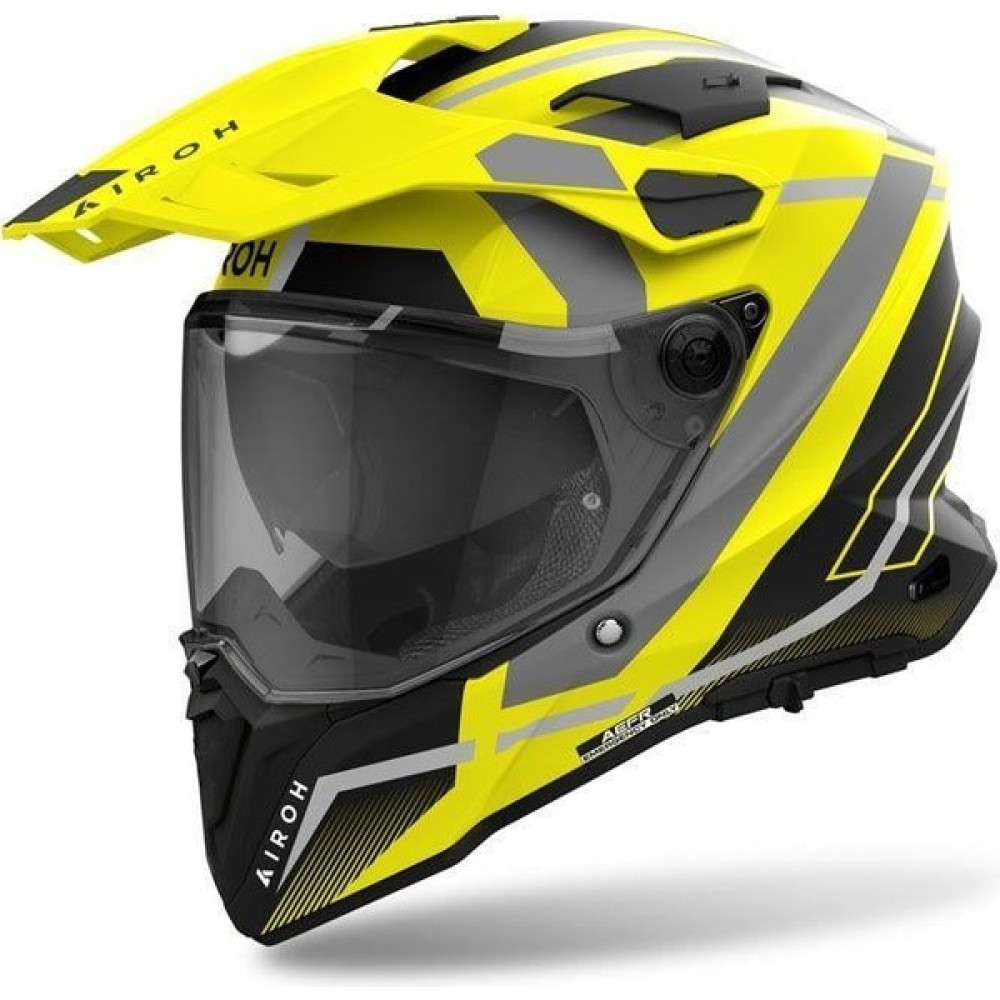 Aıroh Commander 2 Mavıck Yellow Matt Kask - Sarı - XL Motorsiklet Kaskları Fiyatı
