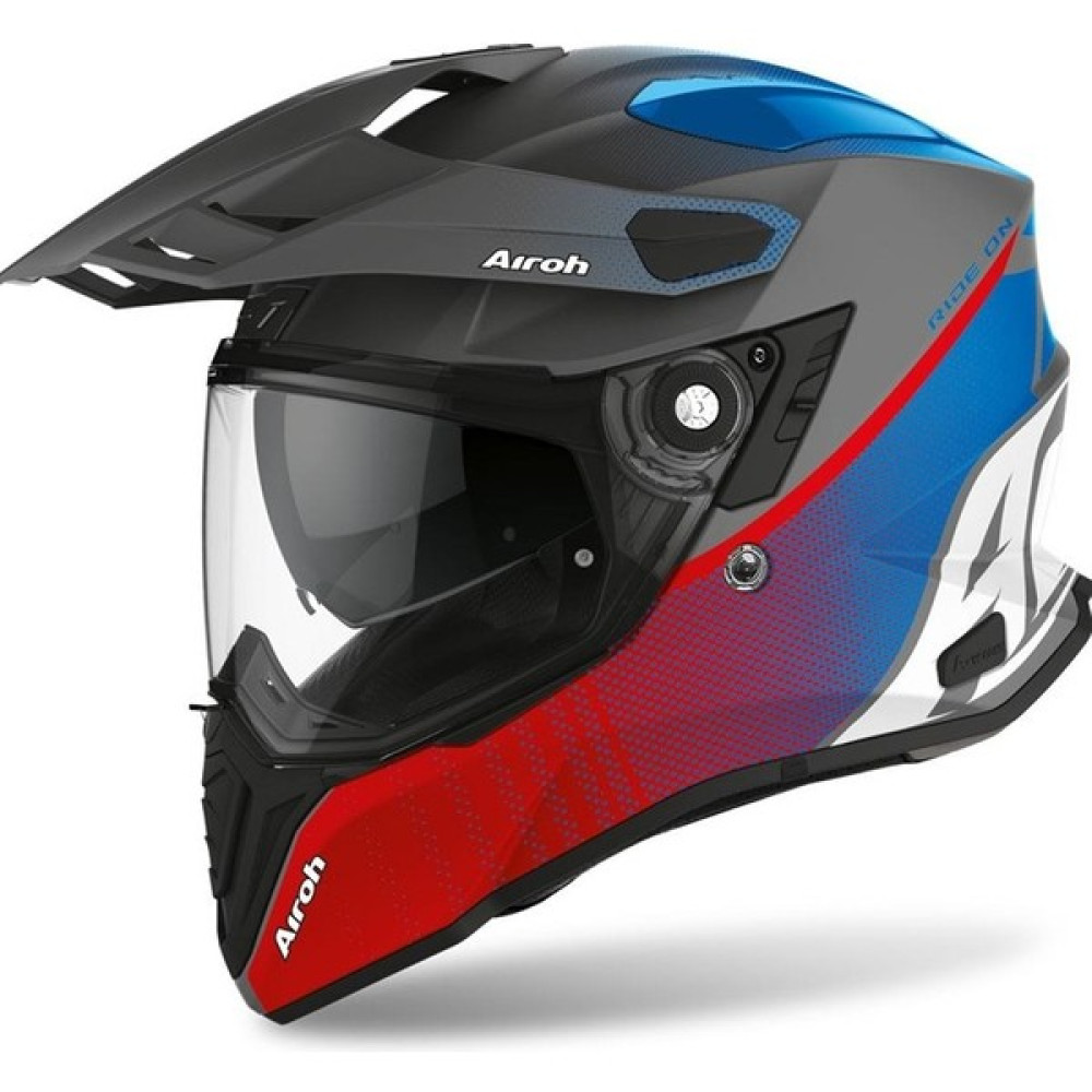 Aıroh Commander Progress Mavi Kırmızı Kask - Renkli - S Motorsiklet Kaskları Fiyatı