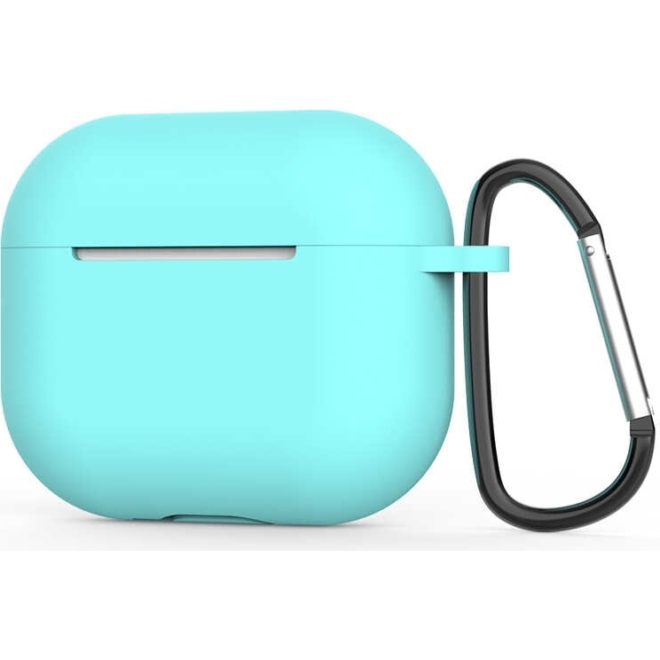 Airpods 3. Nesil Kılıfı Uyumlu Silikon Kılıf Şarj Bölümü Tıpalı Soft Yumuşak Kablosuz Şarj Destekli Kapak - Açık Mavi Kulaklık Aksesuarı Fiyatı