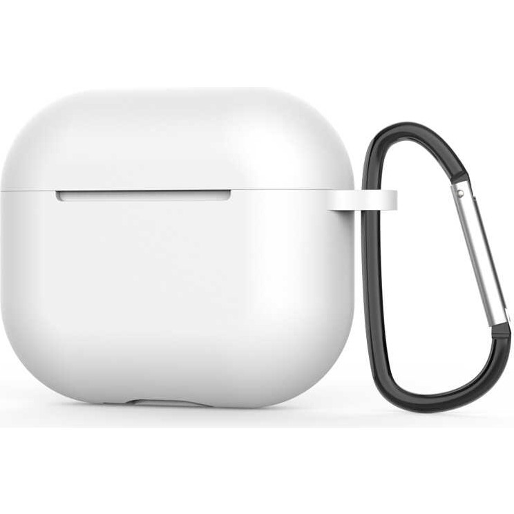 Airpods 3. Nesil Kılıfı Uyumlu Silikon Kılıf Şarj Bölümü Tıpalı Soft Yumuşak Kablosuz Şarj Destekli Kapak - Beyaz Kulaklık Aksesuarı Fiyatı