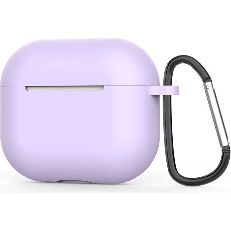 Airpods 3. Nesil Kılıfı Uyumlu Silikon Kılıf Şarj Bölümü Tıpalı Soft Yumuşak Kablosuz Şarj Destekli Kapak - Lila Kulaklık Aksesuarı Fiyatı