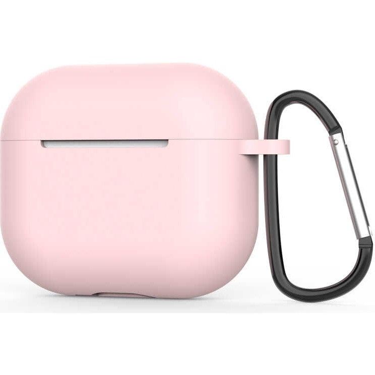 Airpods 3. Nesil Kılıfı Uyumlu Silikon Kılıf Şarj Bölümü Tıpalı Soft Yumuşak Kablosuz Şarj Destekli Kapak - Pembe Kulaklık Aksesuarı Fiyatı