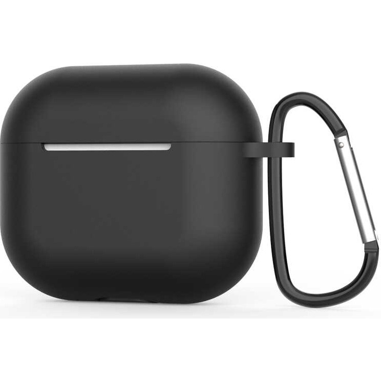 Airpods 3. Nesil Kılıfı Uyumlu Silikon Kılıf Şarj Bölümü Tıpalı Soft Yumuşak Kablosuz Şarj Destekli Kapak - Siyah Kulaklık Aksesuarı Fiyatı