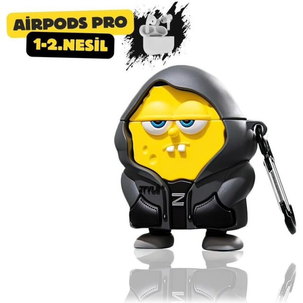 AİRPODS Pro 1/2. Nesil Uyumlu Sevimli Süngerbob Kılıf Cep Telefonu Aksesuarı Fiyatı