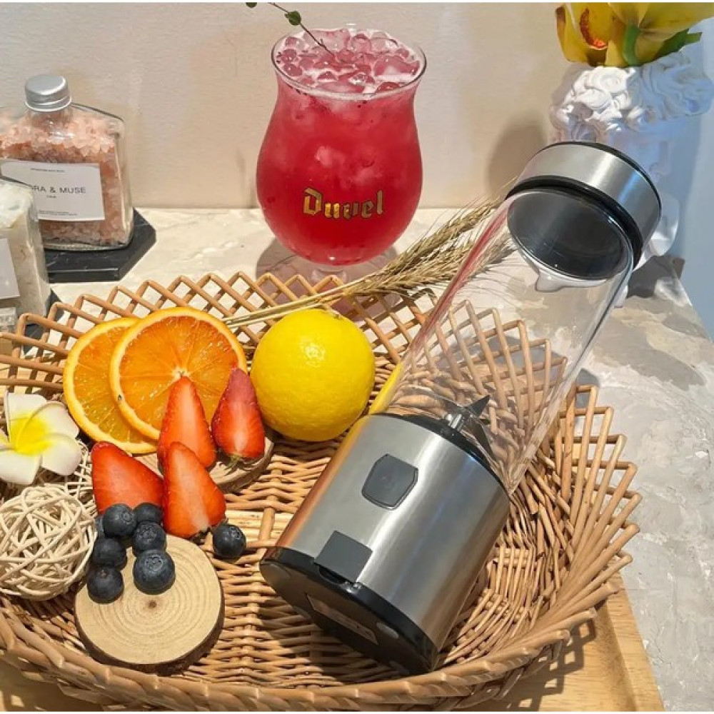 Airstorr 6 Bıçaklı Taşınabilir ve Şarj Edilebilir Meyve Sıkacağı ve Blender Spow - Gümüş Blenderler Fiyatı