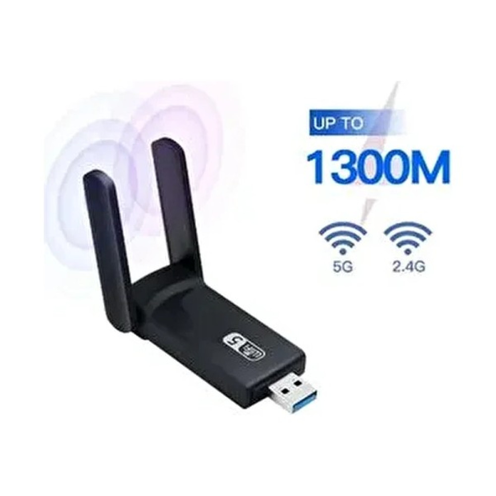 Airstorr AC1300 Mbps USB 3.0 Adaptör Çift Bantlı Kablosuz Wifi Alıcı Harici Anten ile 100m Çalışma Mesafesi Wireless Adaptör Fiyatı