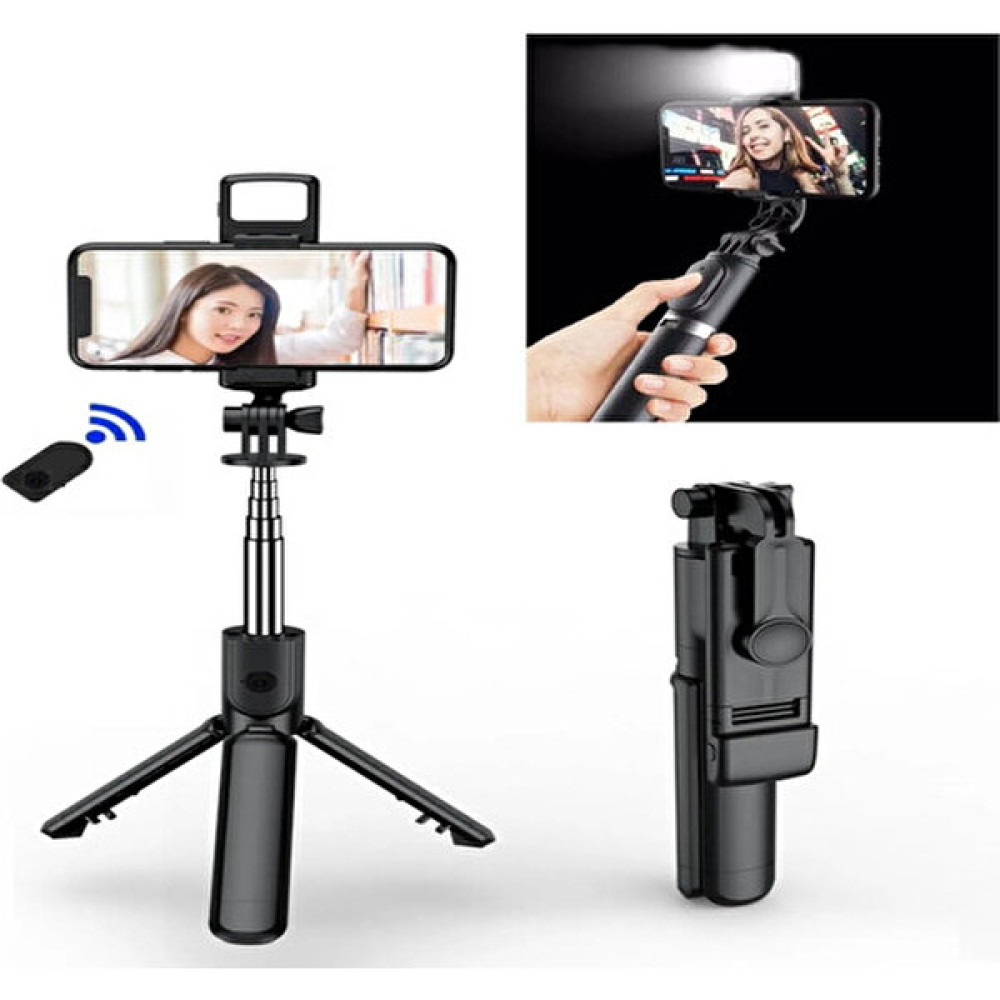 Airstorr LED Işıklı Selfie Çubuğu Bluetooth Kumandalı Kablosuz Tripot Selfie Monopod Selfie Stick Selfi Tripod Selfie - Özçekim Çubuğu Fiyatı
