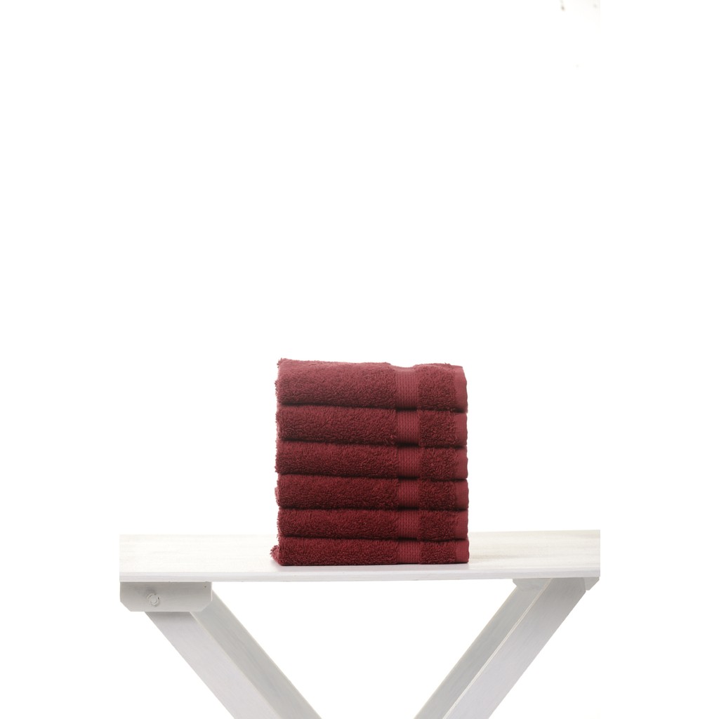 Airycot 30X30 6'lı Set El Havlusu - Bordo - 30 x 30 cm El / Yüz Havlusu Fiyatı
