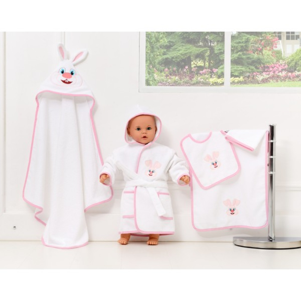 Airycot Bebek Bornoz Seti Pembe Tavşan (5 Parça Bebek Seti) Bebek Banyo-Tuvalet Fiyatı
