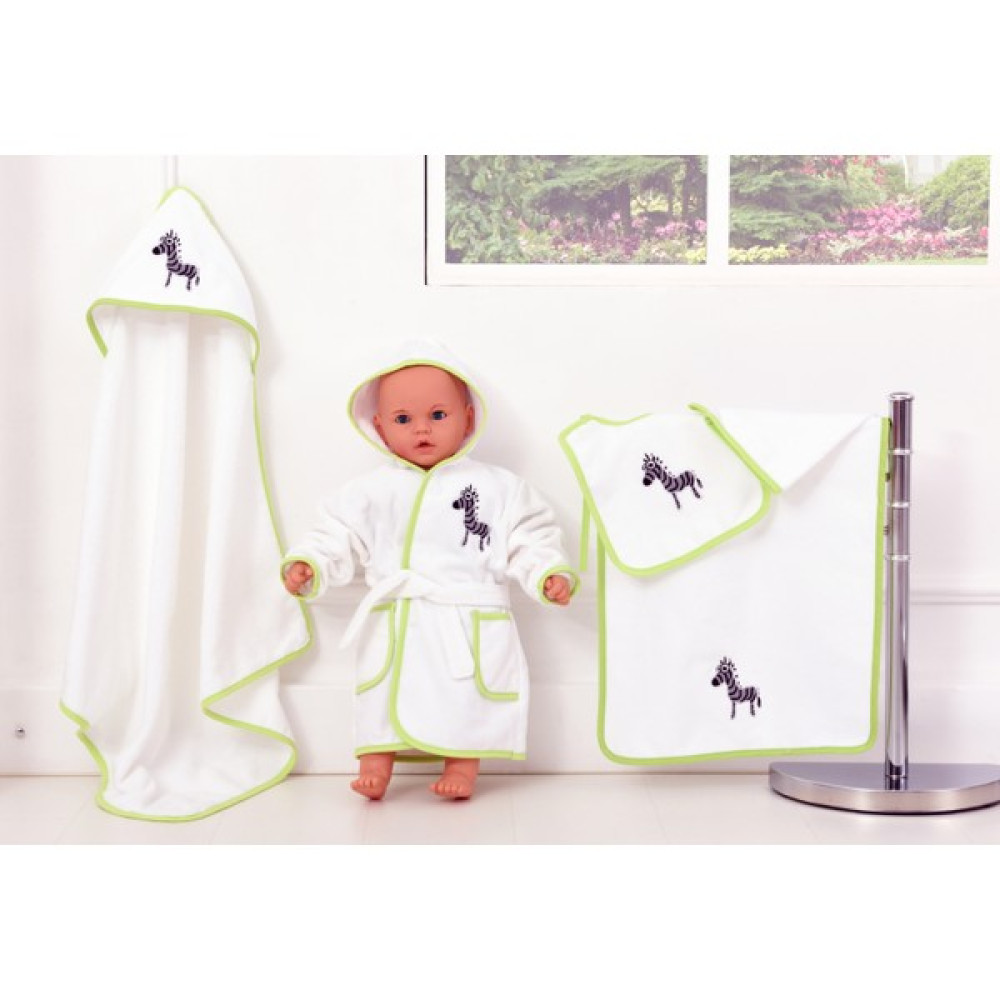 Airycot Bebek Bornoz Seti Zebra (5 Parça Bebek Seti) Bebek Banyo-Tuvalet Fiyatı