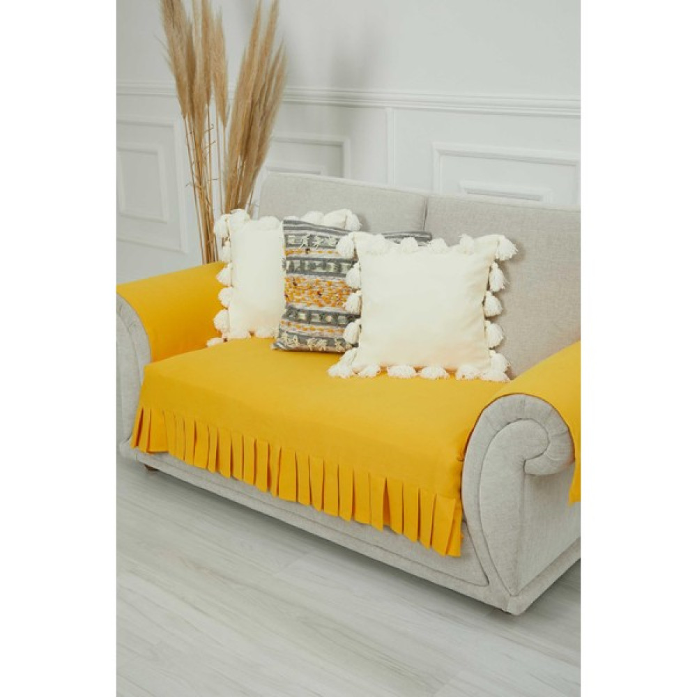 Aisha's Design Pileli 2'li Koltuk Örtüsü ve Kolçak Takımı,ktk-4 - Sarı - 90 x 140 cm Koltuk & Kanepe Örtüsü Fiyatı