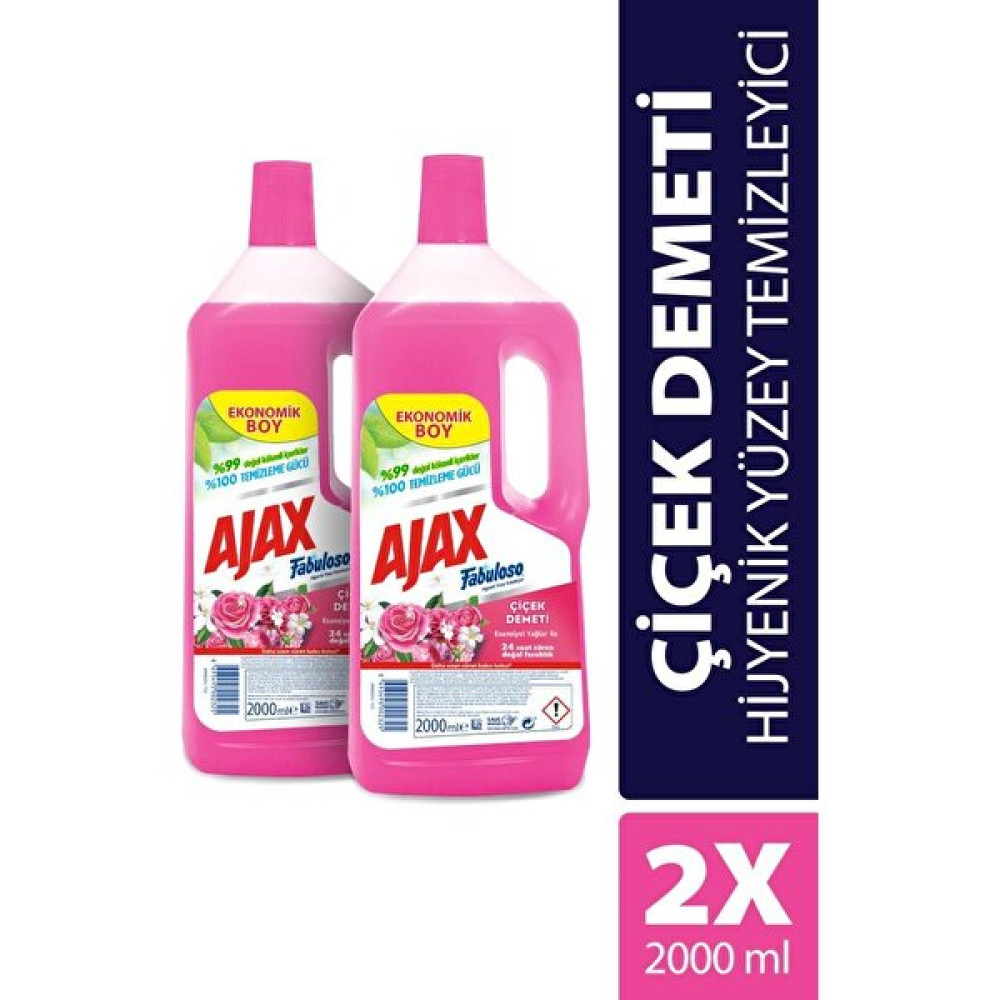 Ajax Fabuloso Yüzey Temizleyici Çiçek Demeti 2X2000 ml Parlatıcı ve Temizleyiciler Fiyatı
