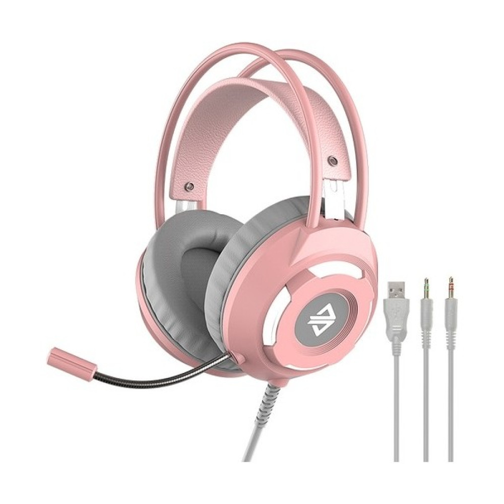 Ajazz AX-120 Oyuncu Kulaklık 3.5mm+Usb Girişli-Çok Yönlü Mikrofon Pembe Kulak Üstü Kulaklık Fiyatı