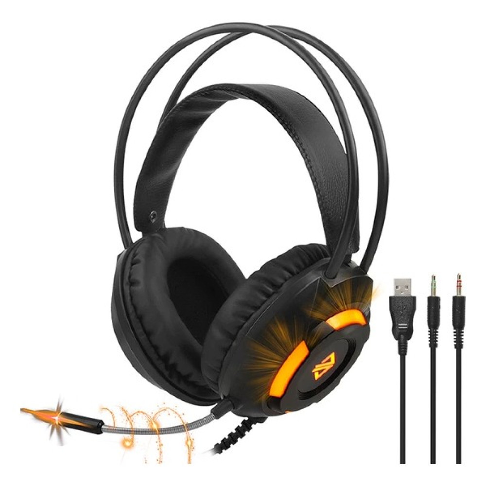 Ajazz AX-120 Oyuncu Kulaklık 3.5mm+Usb Girişli-Çok Yönlü Mikrofon Siyah Kulak Üstü Kulaklık Fiyatı