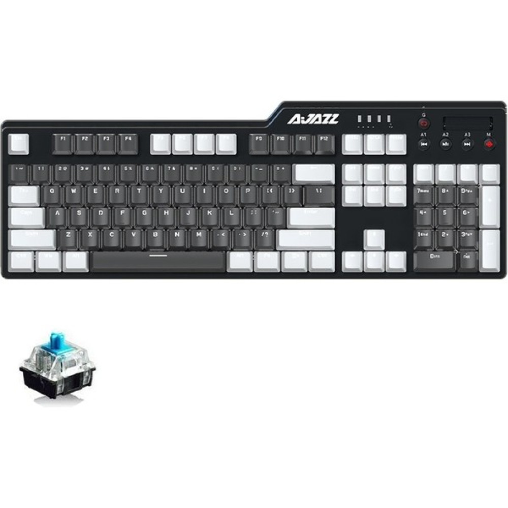 Ajazz GZPLZ-AK35I Kablolu Klavye Yeşil Şaft (Beyaz Gri) (Yurt Dışından) - Yok - Beyaz Oyuncu Klavyesi Fiyatı