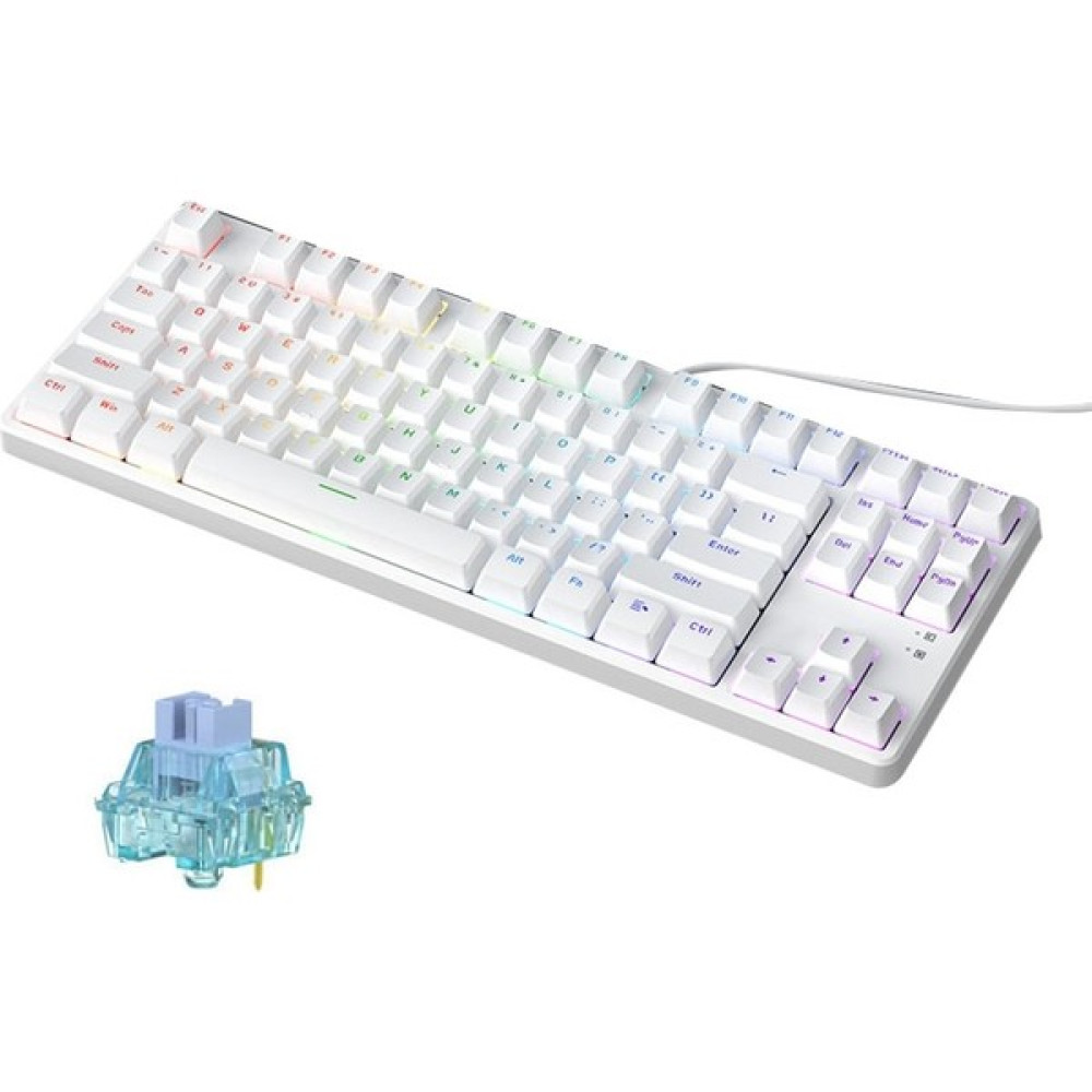 Ajazz GZPLZ-AK873 Rgb Versiyonu Kablolu Klavye Rgb Versiyonu Biluo Shaft (Beyaz) (Yurt Dışından) - Yok - Beyaz Oyuncu Klavyesi Fiyatı