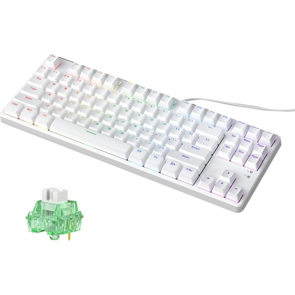 Ajazz GZPLZ-AK873 Rgb Versiyonu Kablolu Klavye Rgb Versiyonu Shanlan Şaftı (Beyaz) (Yurt Dışından) - Yok - Beyaz Oyuncu Klavyesi Fiyatı