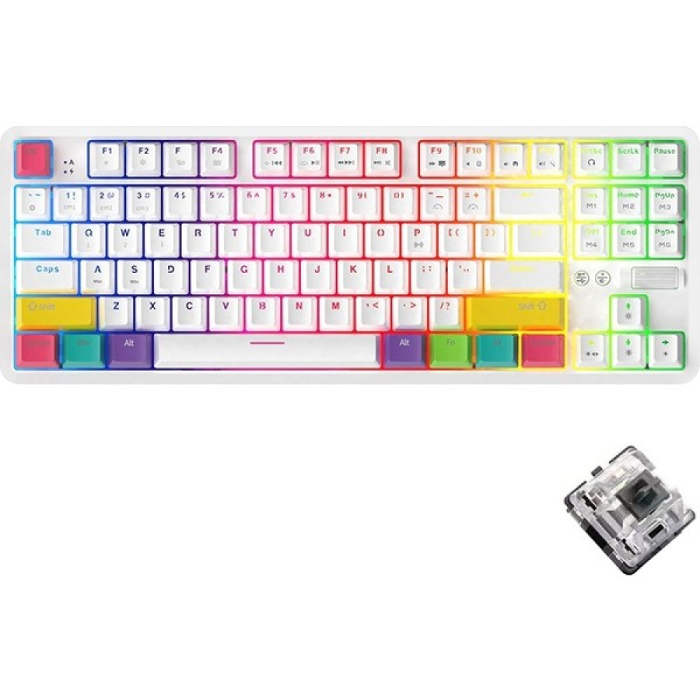 Ajazz GZPLZ-K870T Rgb Mekanik Klavye Siyah Şaft (Yurt Dışından) - Yok - Beyaz Oyuncu Klavyesi Fiyatı