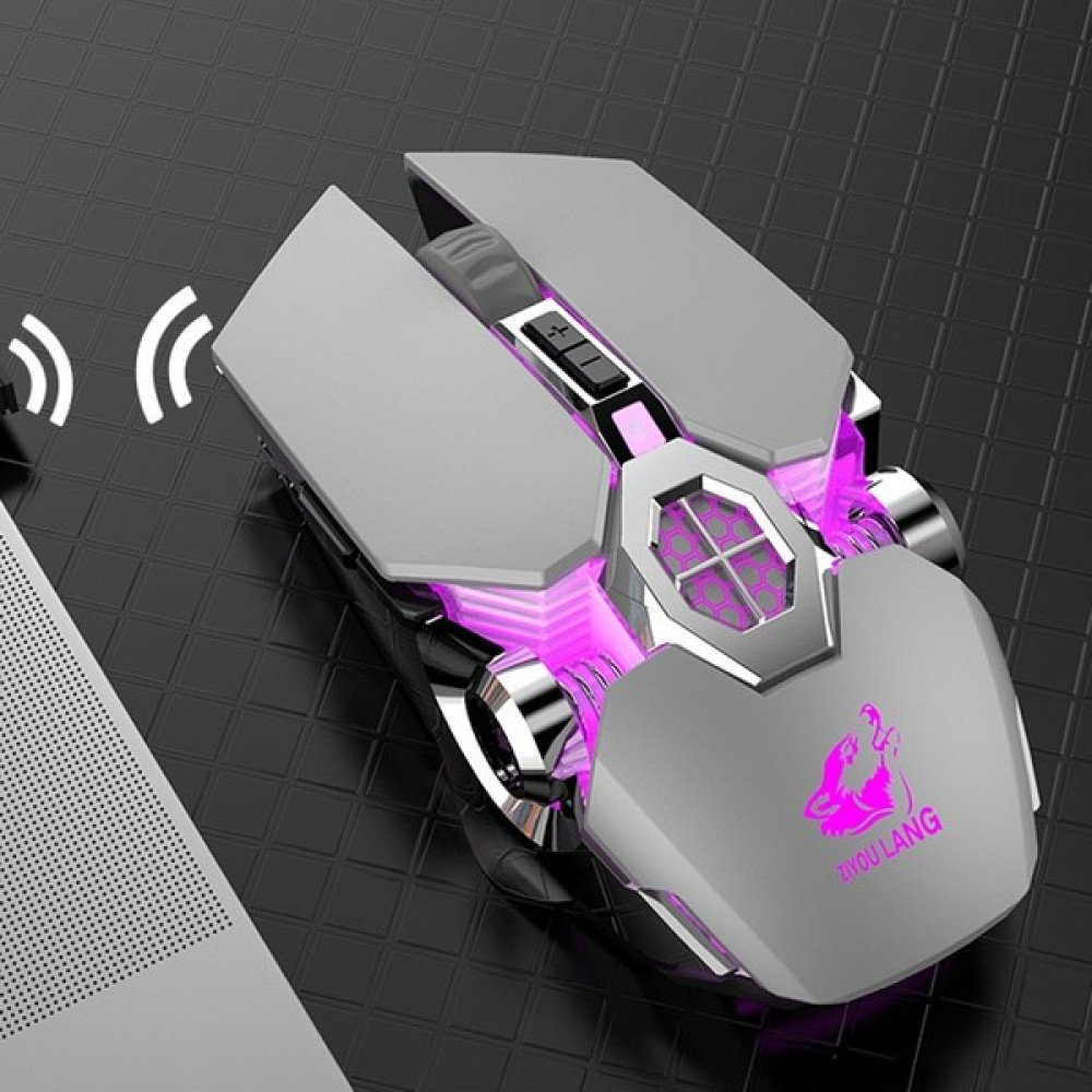 Ajazz X13 Sessiz Kablosuz Şarjlı Işıklı Mekanik Fare (Yurt Dışından) - Gri Klavye - Mouse Fiyatı