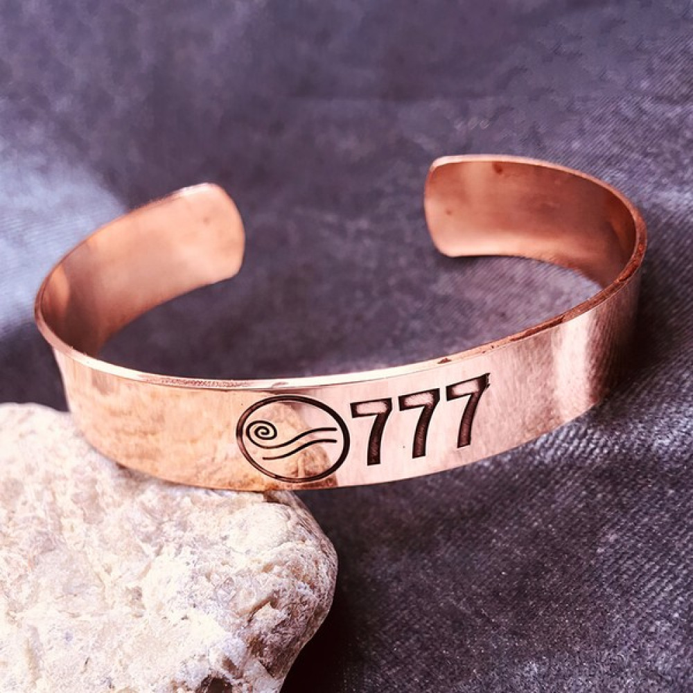 Ajda's Su Element ve 777 Sayılı Saf Bakır Bilezik - Bronz Bijuteri Bilezik Fiyatı