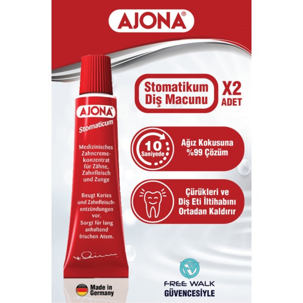 Ajona Stomaticum Diş Macunu 25Mlx2 Adet Diş Macunları Fiyatı