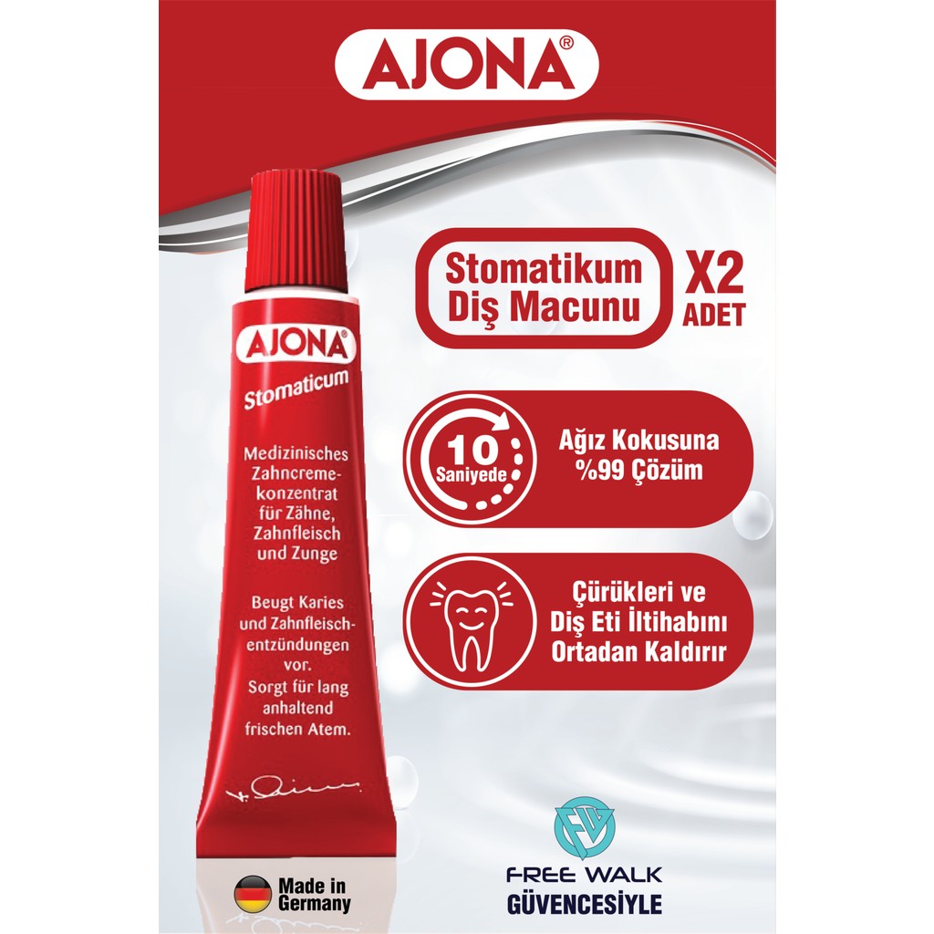 Ajona Stomaticum Diş Macunu 25Mlx2 Adet Diğer Fiyatı