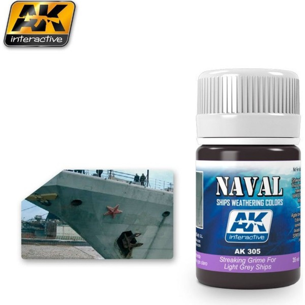 Ak Interactive 305 35 Ml. Gemi Gövdesi Açık Gri Çizgi Kiri Efekti, Enamel Maket Boyası - 239 Oto Boyaları Fiyatı