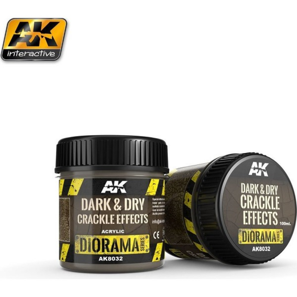 Ak Interactive 8032 100 Ml. Koyu ve Kuru Çatlak Efekti, Akrilik Maket Boyası - 186 Oto Boyaları Fiyatı