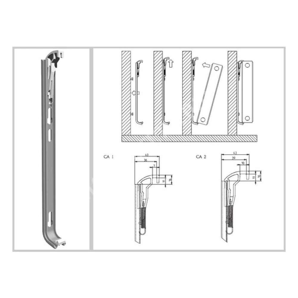 AK TEK Yaylı Radyatör Konsolu - 60 cm Yükseklik Panel Için Montaj Askısı 1 Adet Yedek Parça ve Aksesuar Fiyatı