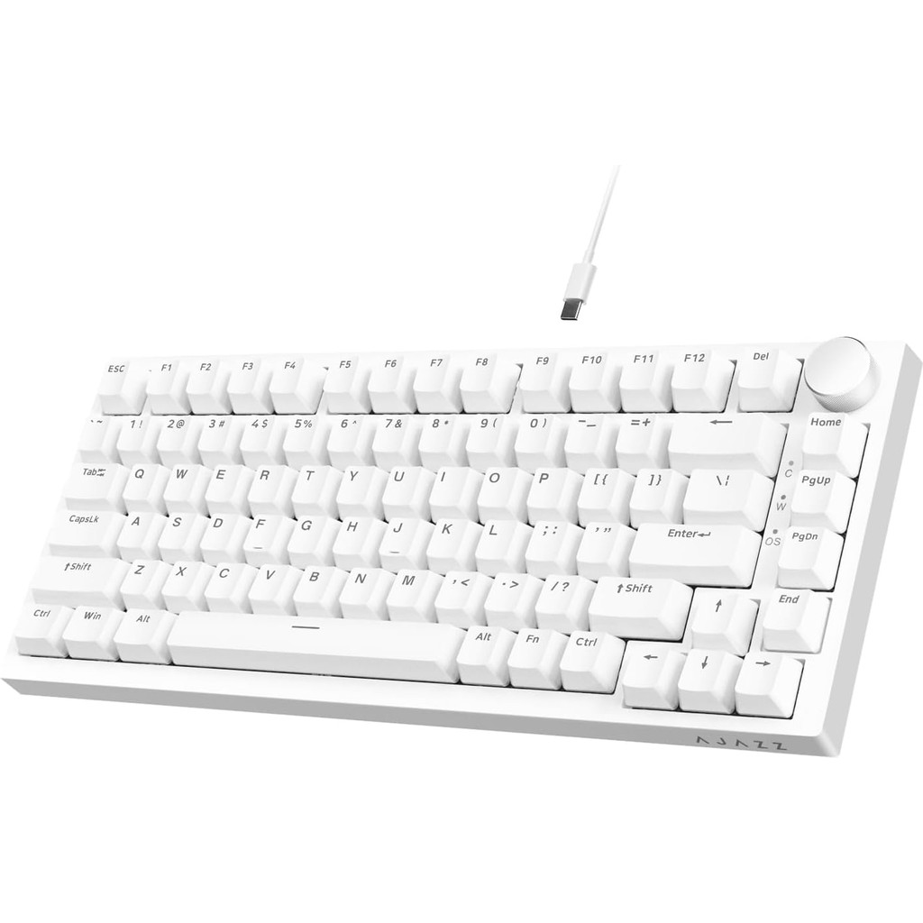 AK820 Mavi Switch - Beyaz Işıklı Hot Swap Kablolu Mekanik Oyun Klavyesi - Beyaz - Mavi Switch Klavye - Mouse Fiyatı