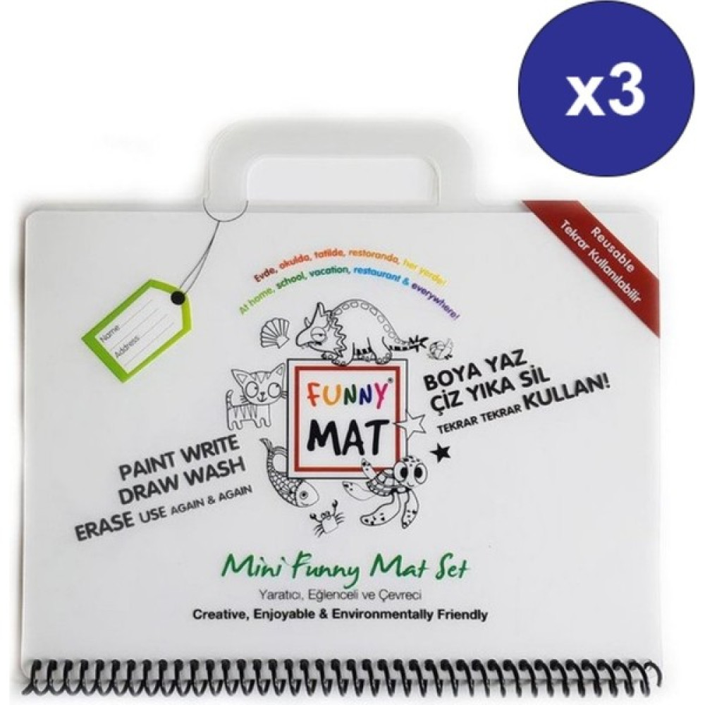 Akademi Çocuk Akademi Çocuk-Funny Mat -3'lü Mini Set ( Travel Set) - 3 Adet Sanatsal Malzemeler Fiyatı