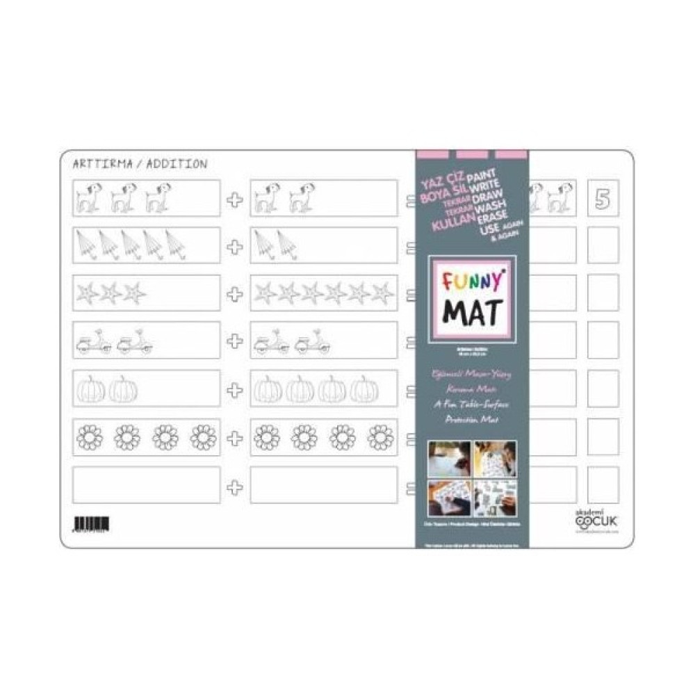 Akademi Çocuk-Funny Mat - Arttırma Sanatsal Malzemeler Fiyatı