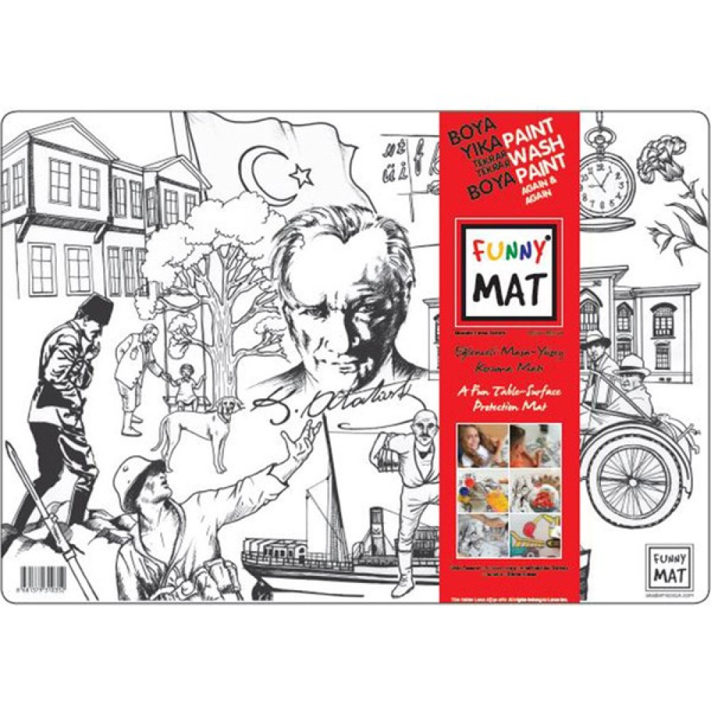 Akademi Çocuk Funny Mat Mustafa Kemal Atatürk 33,5X48CM 1035 Ajanda Fiyatı