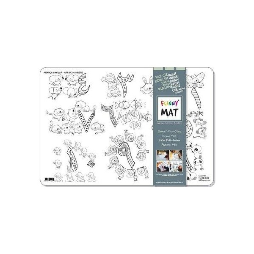 Akademi Çocuk-Funny Mat - Sayılar - Arapça Sanatsal Malzemeler Fiyatı