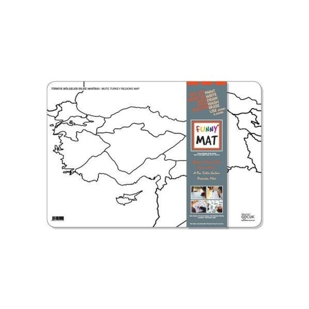 Akademi Çocuk-Funny Mat - Türkiye Bölgeler Dilsiz Haritası Sanatsal Malzemeler Fiyatı