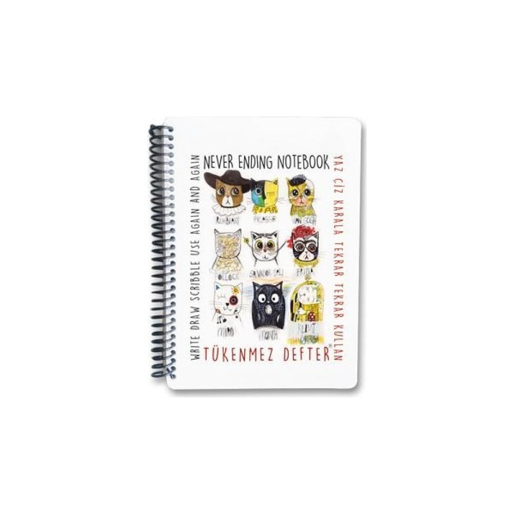 Akademi Çocuk Tükenmez Not Defteri-2 RESSAM KEDİLER - 15x21cm Sanatsal Malzemeler Fiyatı