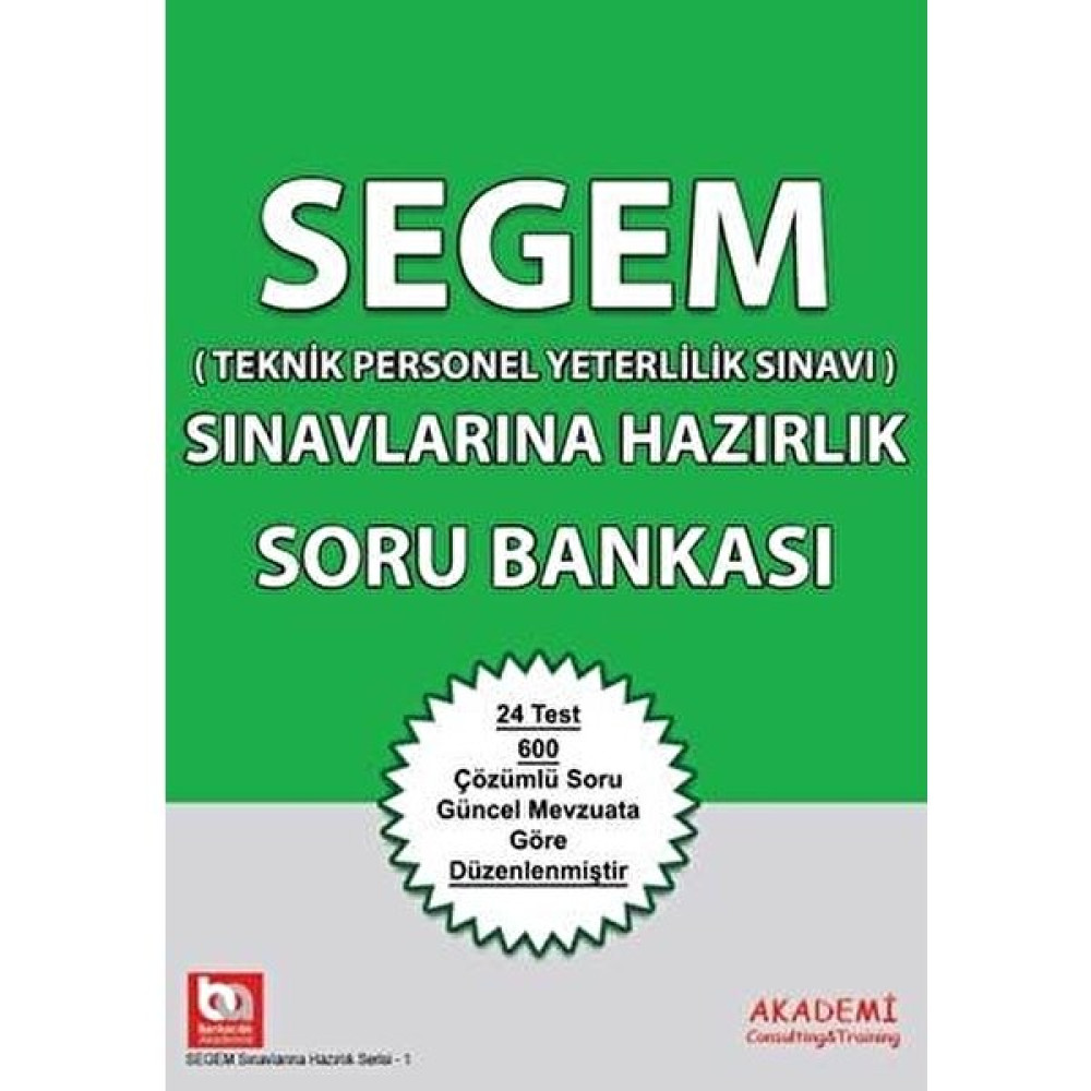Akademi Consulting Yayınları Segem Sınavları Soru Bankası Çözümlü 2023 Kaynak Kitapları Fiyatı