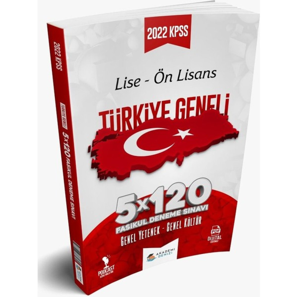 Akademi Denizi Kpss Lise Önlisans Türkiye Geneli 5 x 120 Deneme Kaynak Kitapları Fiyatı