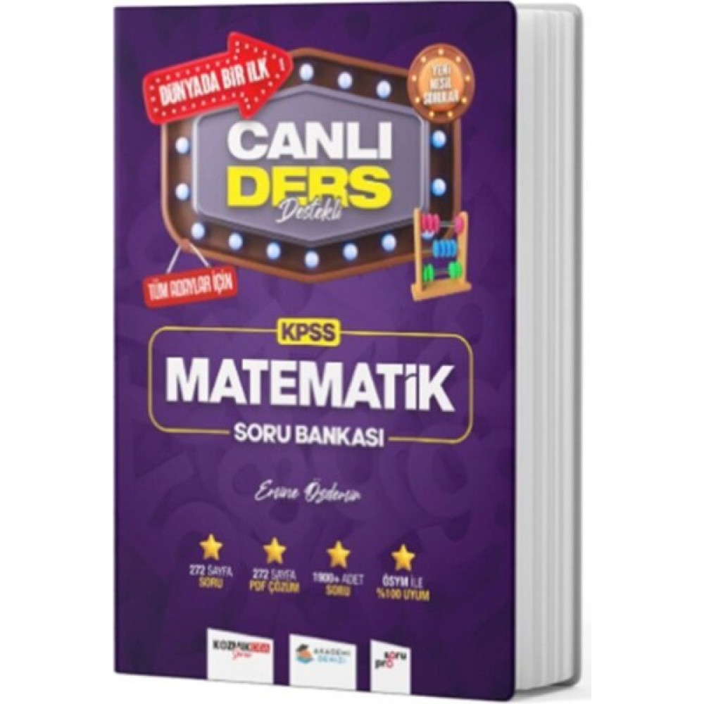 Akademi Denizi Yayınları 2024 Kpss Matematik Canlı Ders Destekli Soru Bankası Eğitim Setleri Fiyatı
