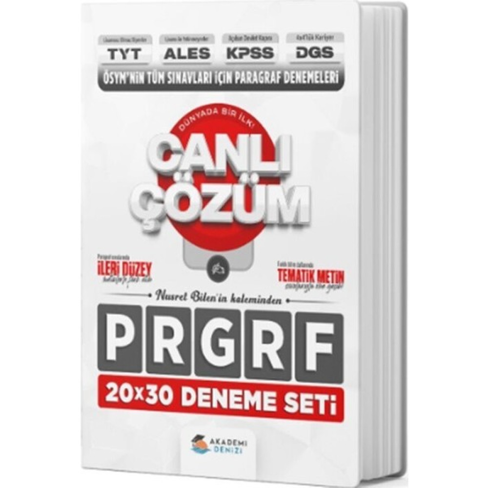 Akademi Denizi Yayınları Akademi Denizi Tyt Ayt Ales Kpss Dgs Paragraf 20 x 30 Deneme Seti Temel Yeterlilik Testi (TYT) Fiyatı