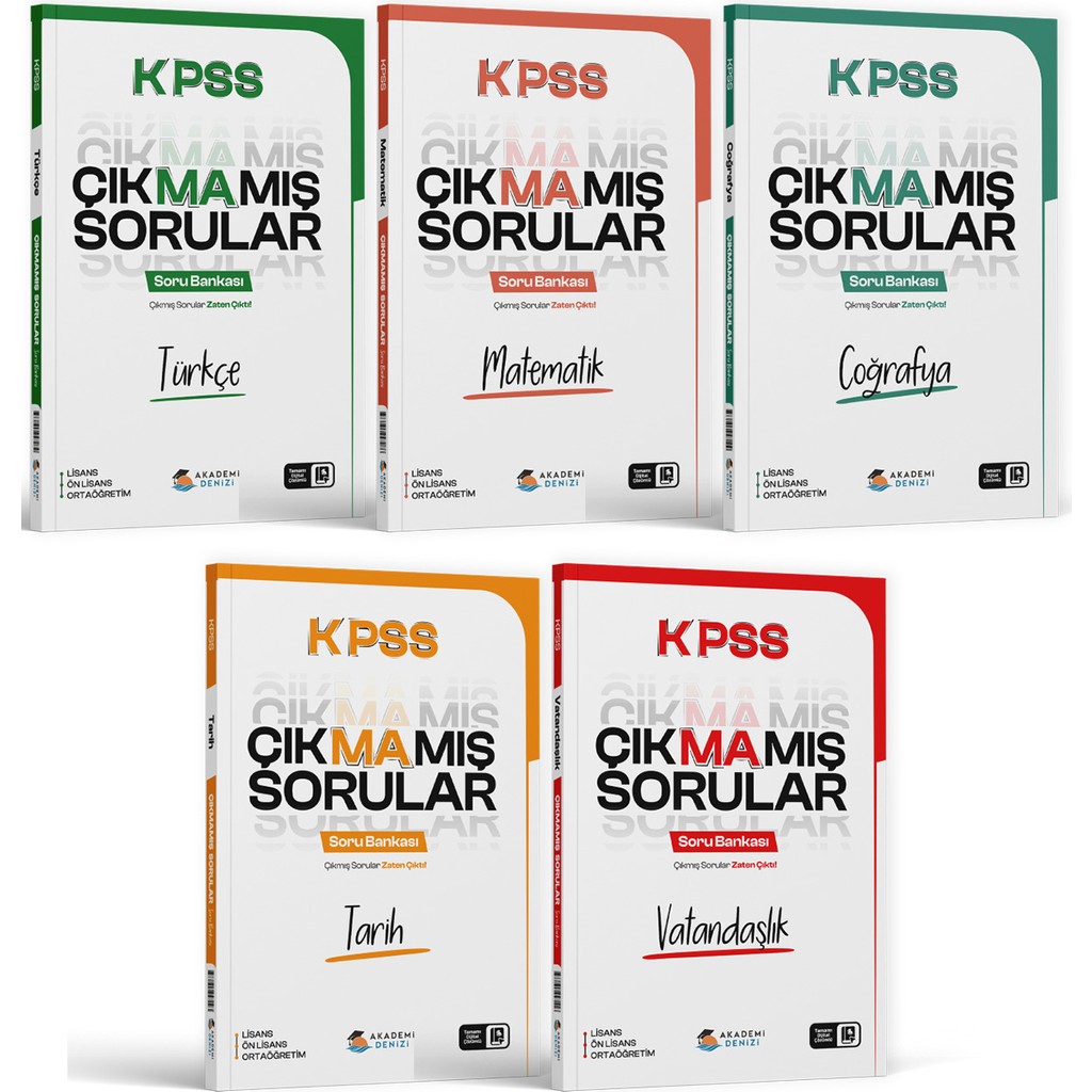 Akademi Denizi Yayınları Yayın Denizi Yayınları Akademi Denizi Kpss Türkçe Matematik Coğrafya Tarih Vatandaşlık Çıkmamış Sorular Soru Bankası Tüm Dersler Fiyatı