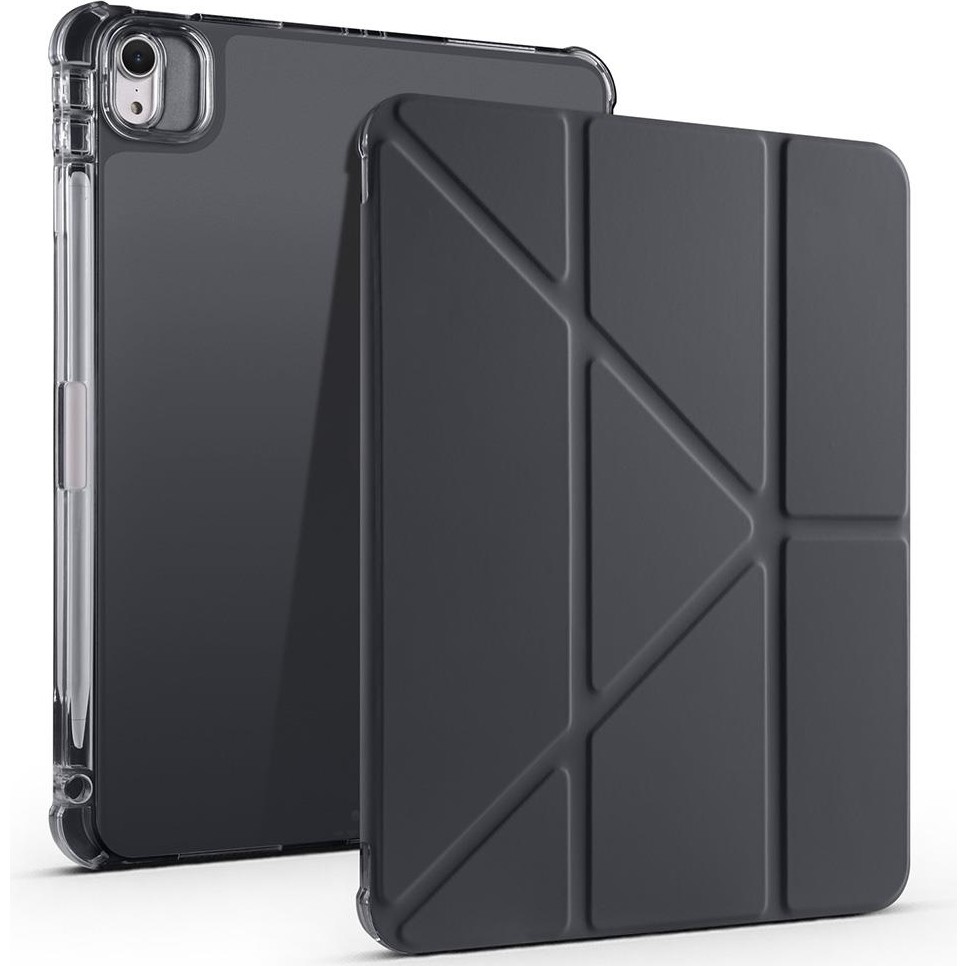 AkAktarMobile iPad Air 11 M2/M3/M4 2024/2025/2026 uyumlu Kılıf Kalem Bölmeli Kapaklı Trifold Standlı Akıllı Uyku Modu - Siyah - iPad Air 11 M2/M3 Tablet Kılıfı Fiyatı