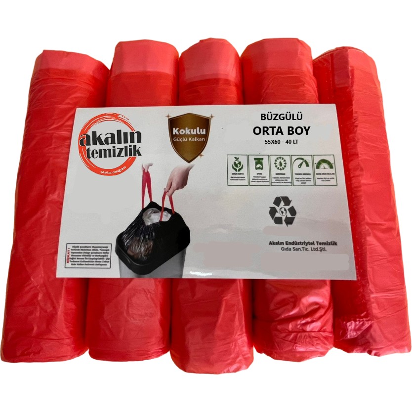 Akalın Büzgülü Çilek Kokulu Orta Boy Çöp Poşeti 55X60 cm 5 Rulo - 55 x 60 cm SSD / Solid State Drive Fiyatı