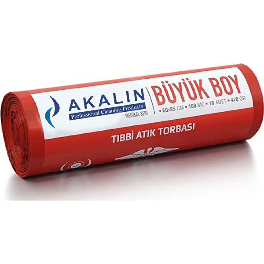 Akalın Professional Cleaning Products Akalın Büyük Boy Tıbbi Atık Çöp Poşeti 60 x 85 cm 10 Adet Çöp Poşetleri Fiyatı